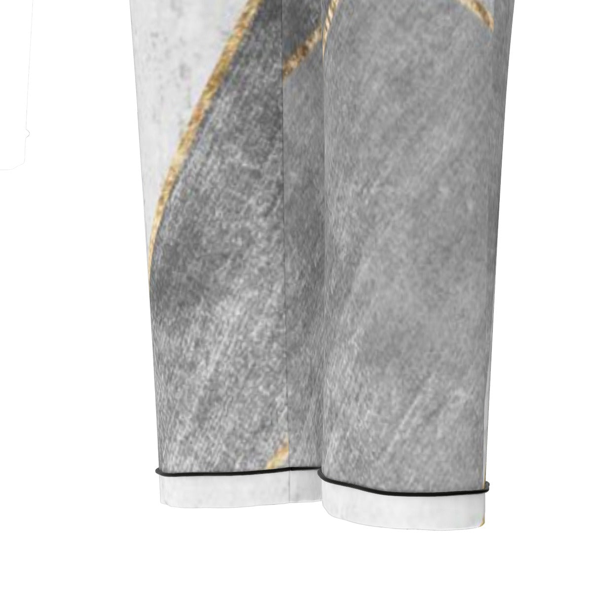 All-Over Print Women's Long Sleeve Pajama Set With Black Contrast Piping