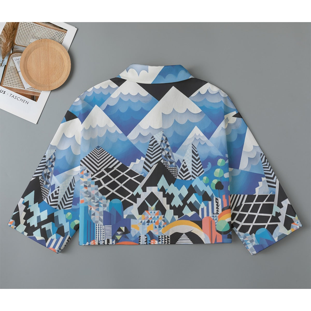 All-Over Print Women's Cropped Jacket | 245GSM Cotton