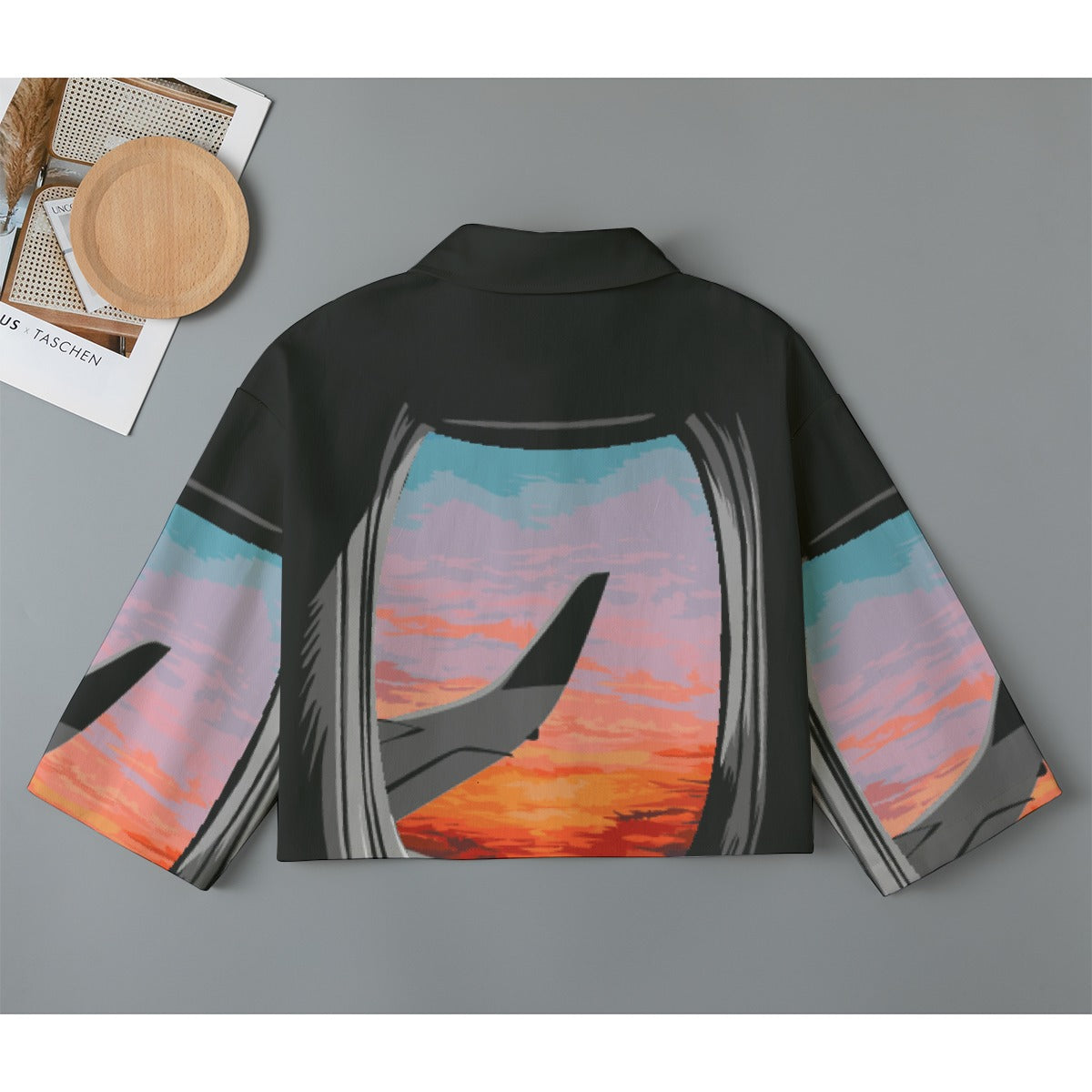 All-Over Print Women's Cropped Jacket | 245GSM Cotton