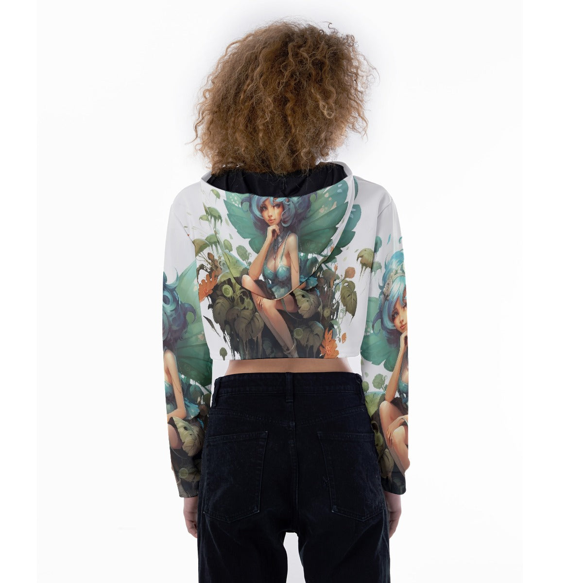 All-Over Print Women's Crop Top Hoodie