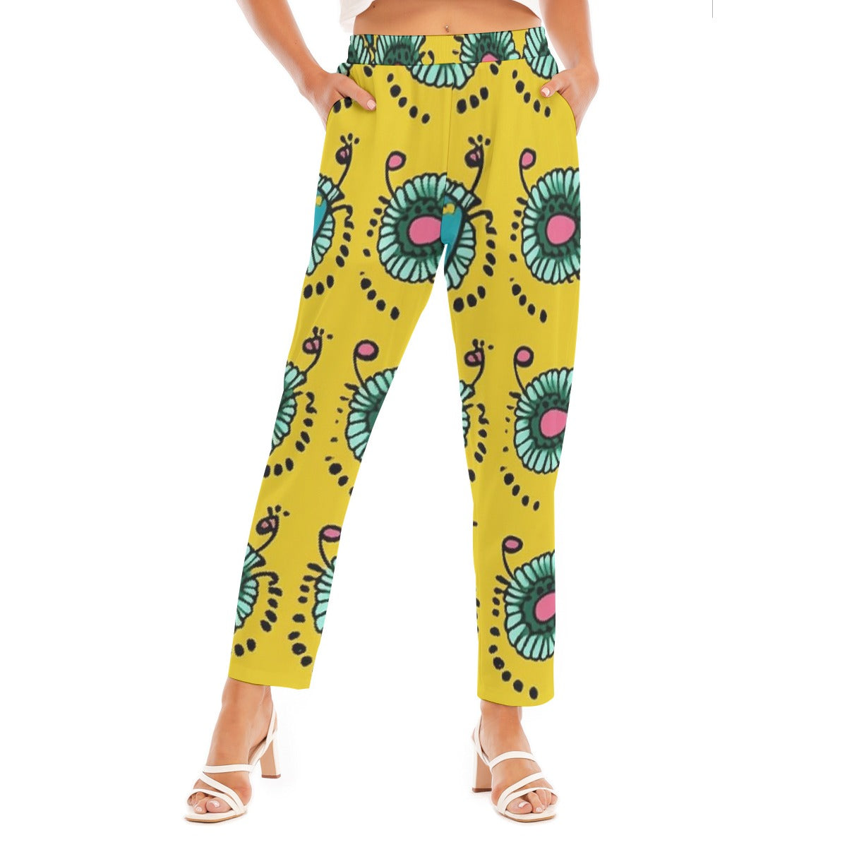 All-Over Print Women's Loose Straight-leg Pants