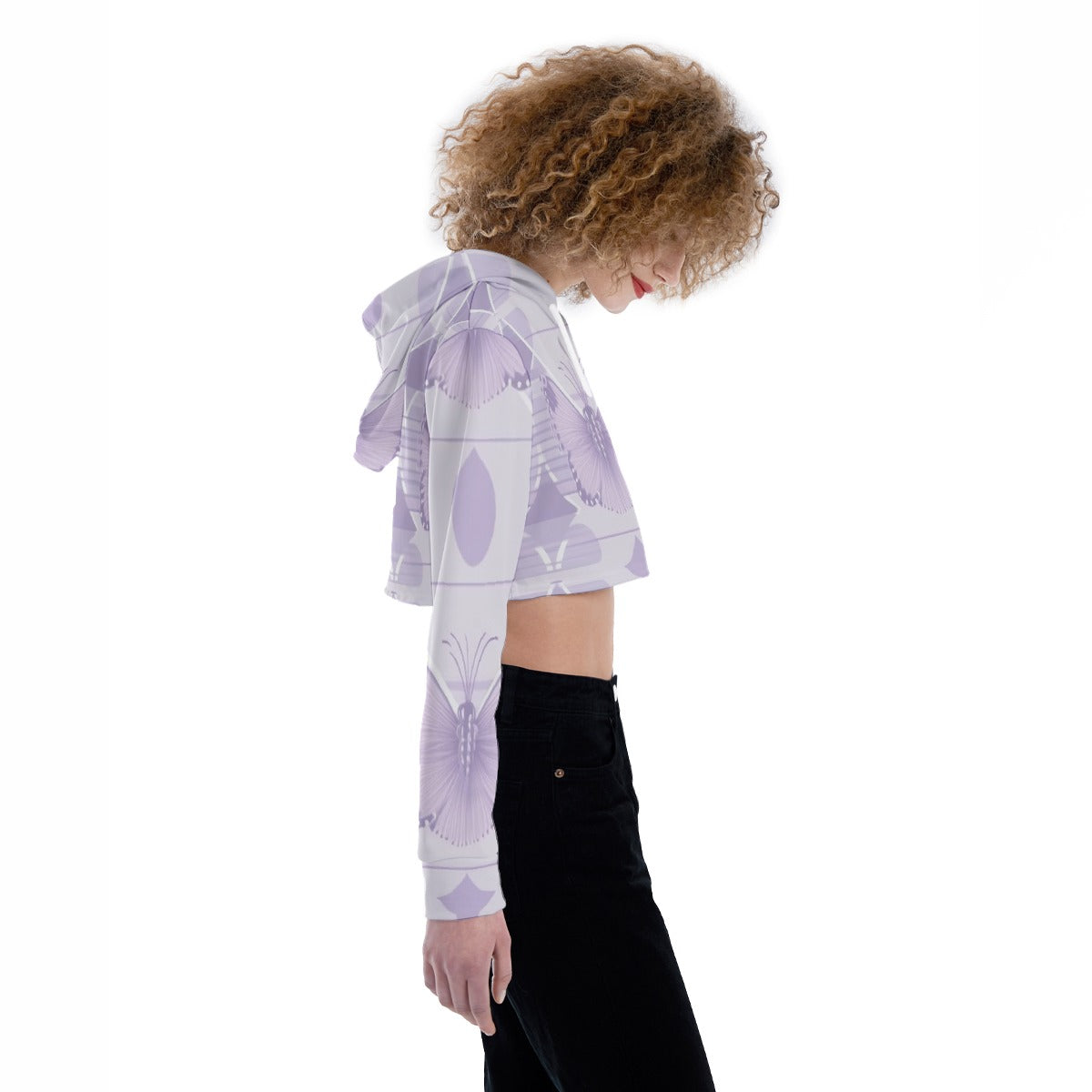 All-Over Print Women's Crop Top Hoodie