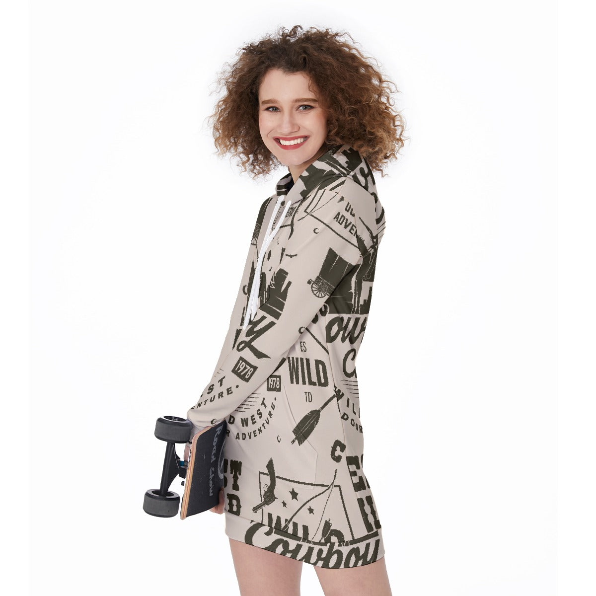 All-Over Print Women's Long Hoodie