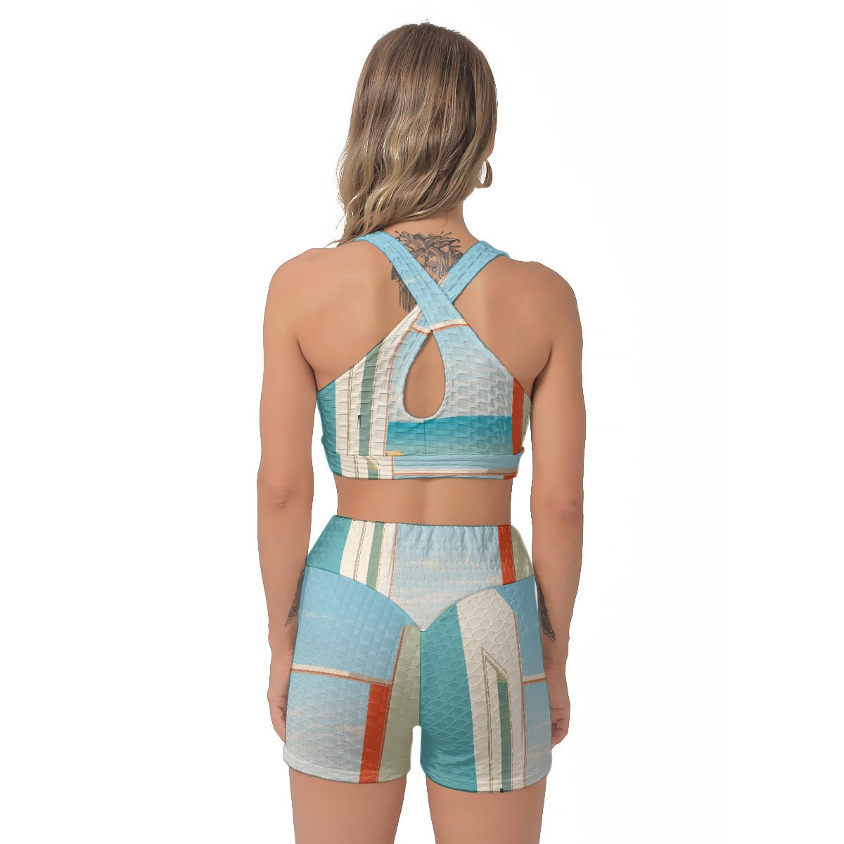 All-Over Print Women's Sports Bra Suit