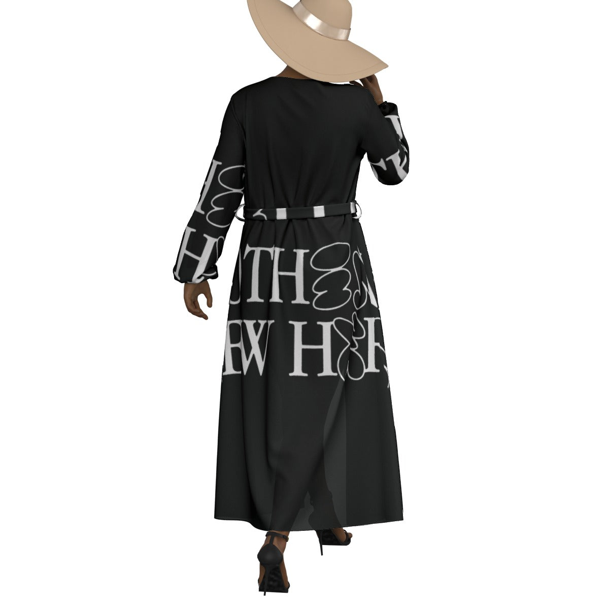 All-Over Print Women's Lace-up Chiffon Robe