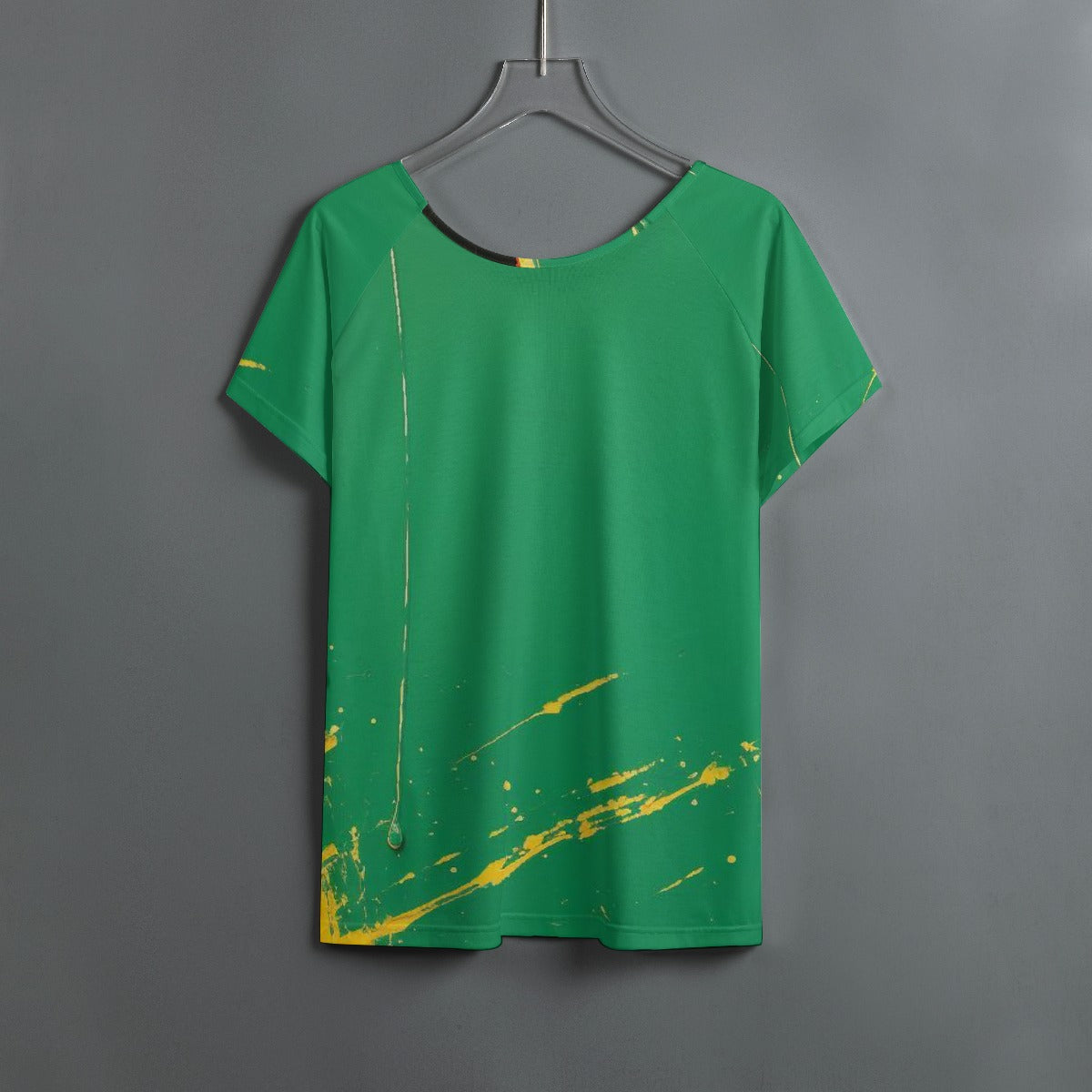All-Over Print Women's Round Neck T-shirt With Raglan Sleeve