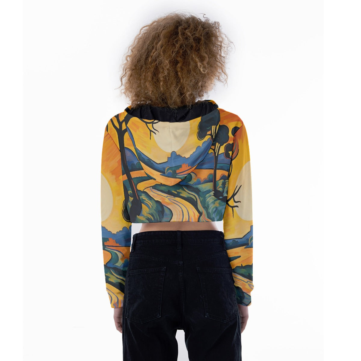 All-Over Print Women's Crop Top Hoodie