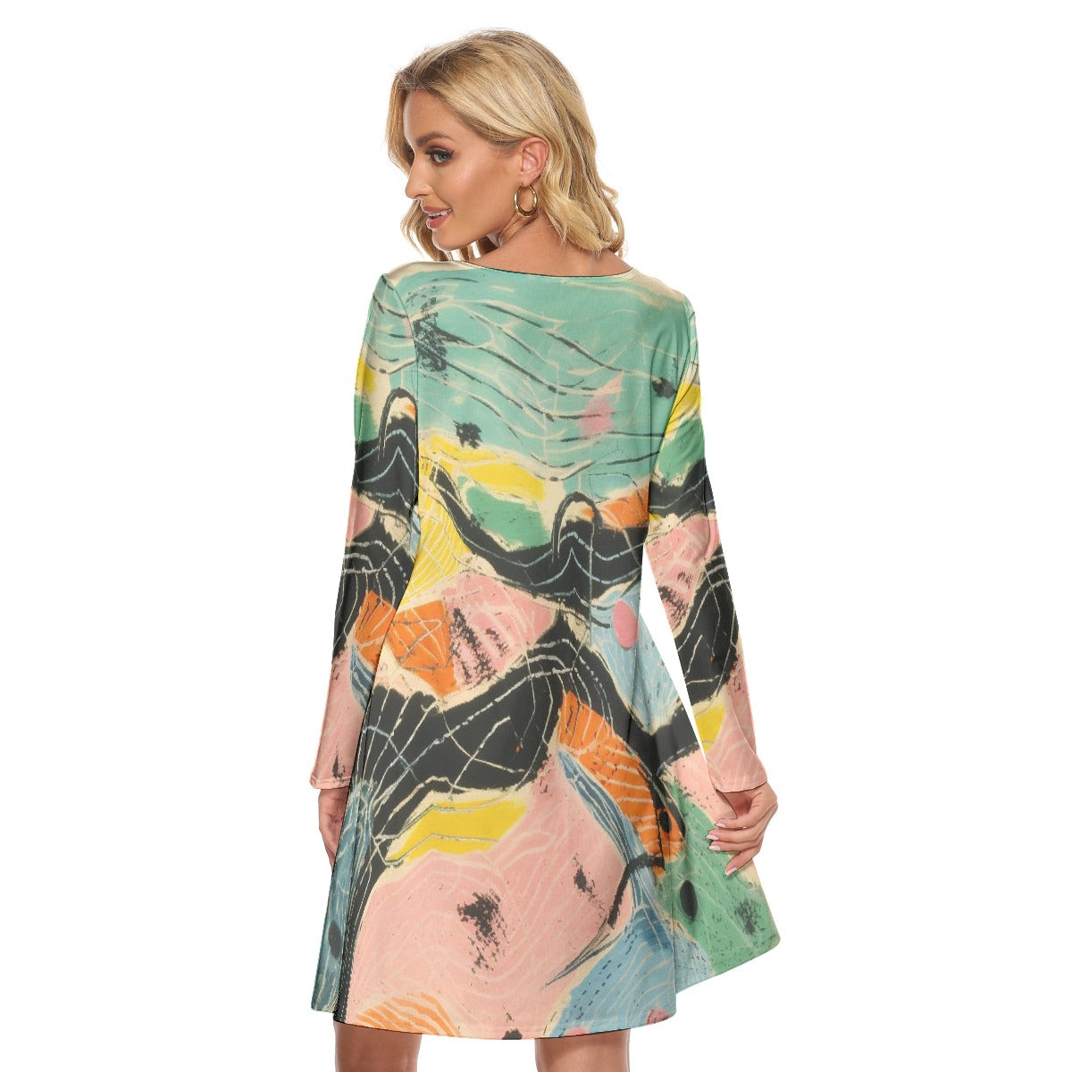 All-Over Print Women's Crew Neck Dress