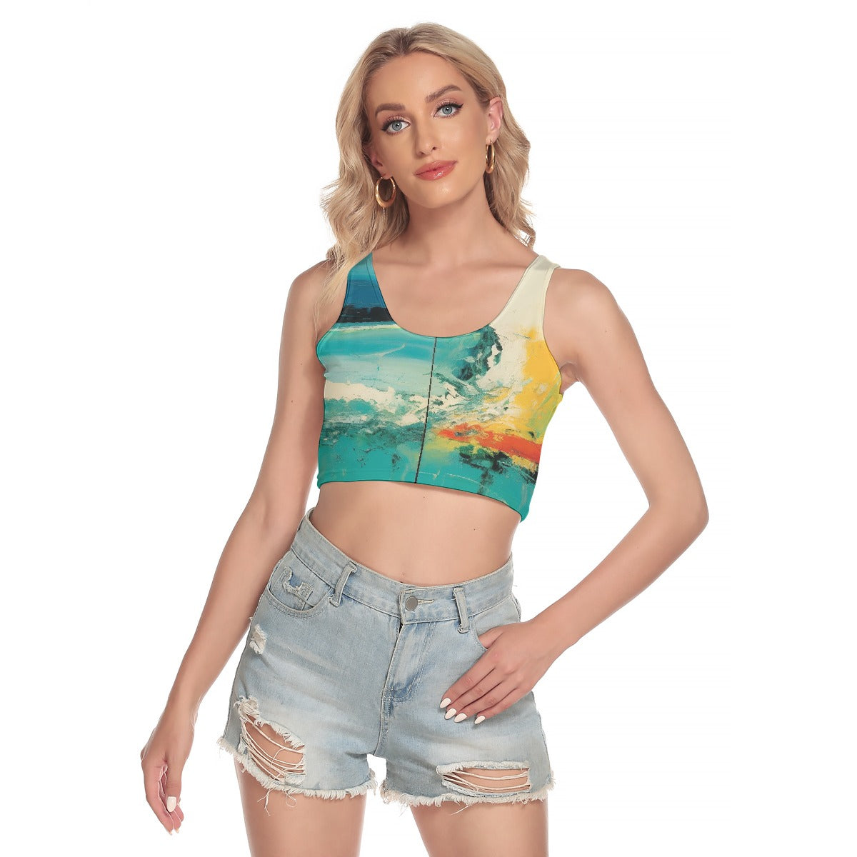 All-Over Print Women's Sport Crop Tank Top