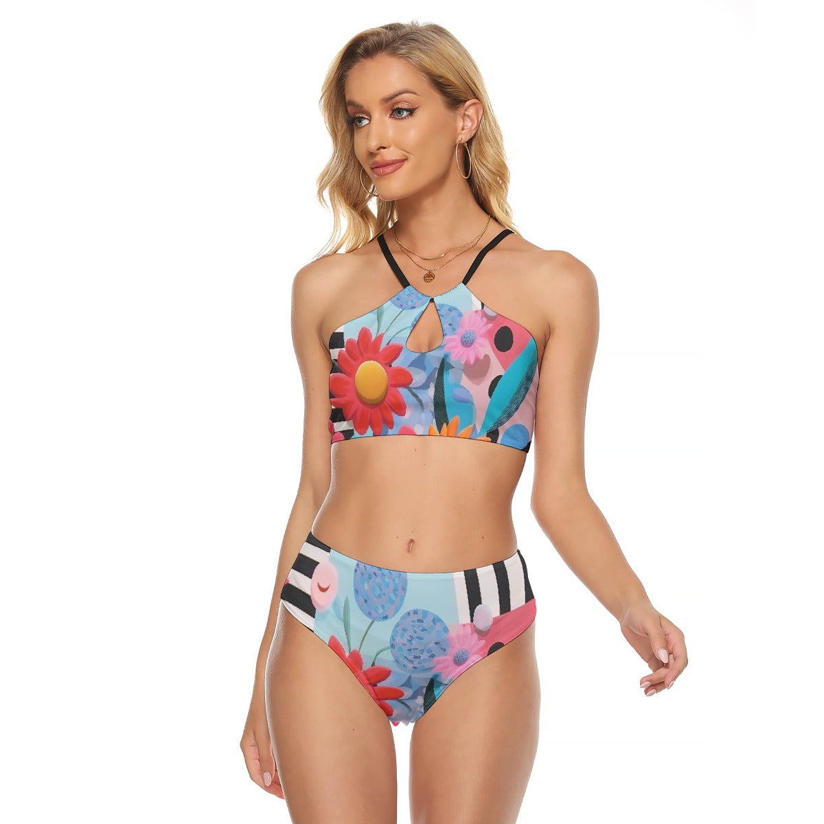 All-Over Print Women's Cami Keyhole One-piece Swimsuit