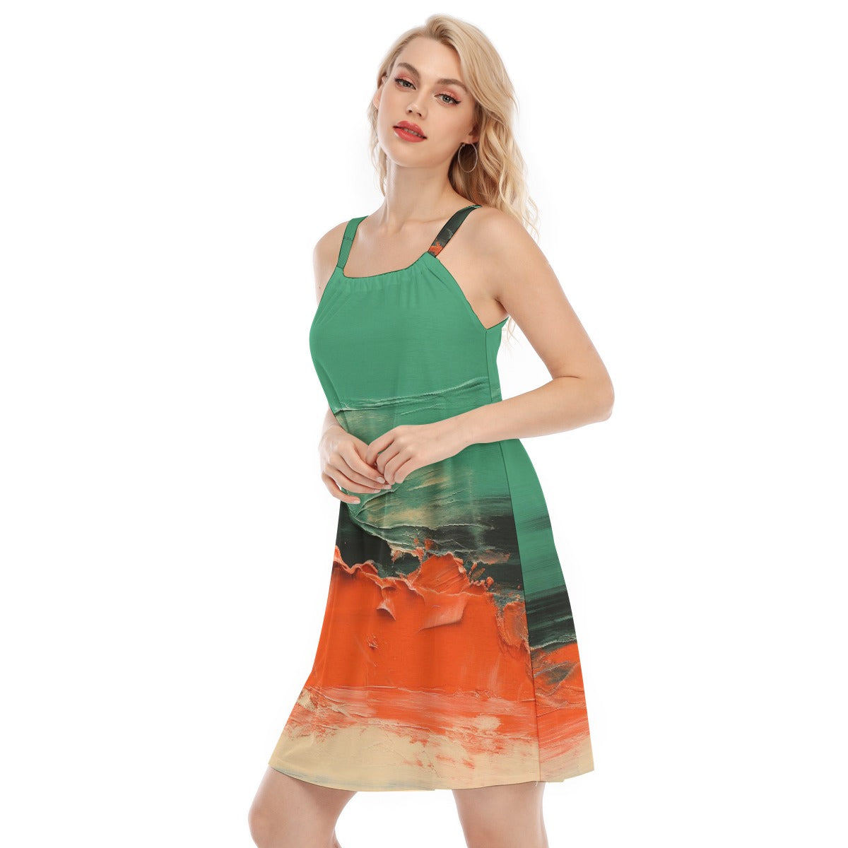 All-Over Print Women's O-neck Cami Dress