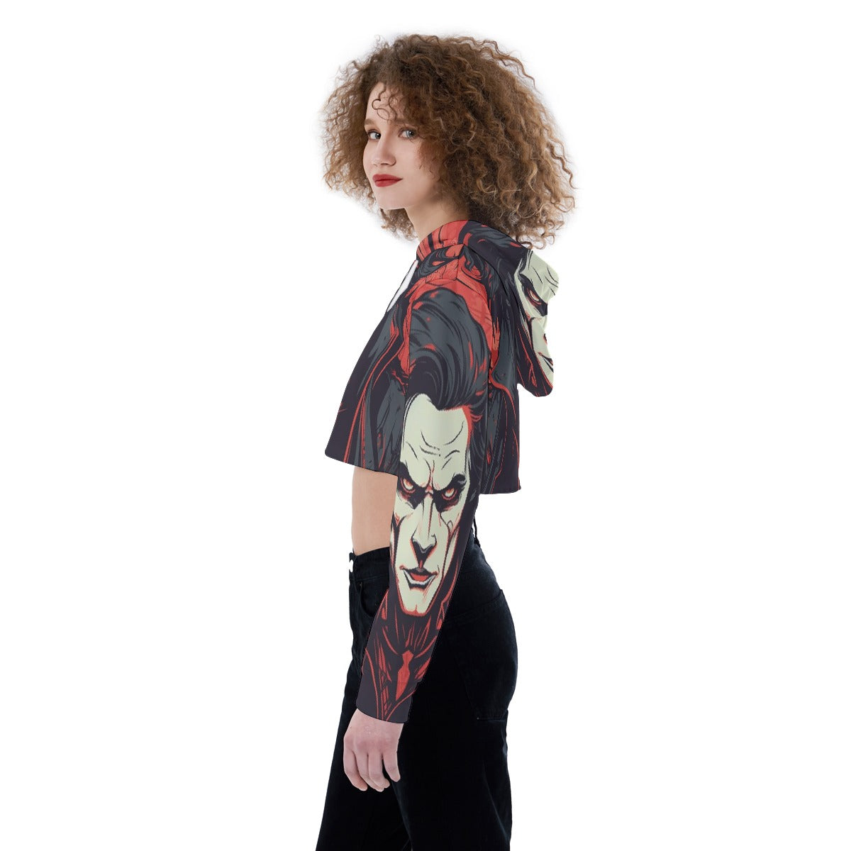 All-Over Print Women's Crop Top Hoodie