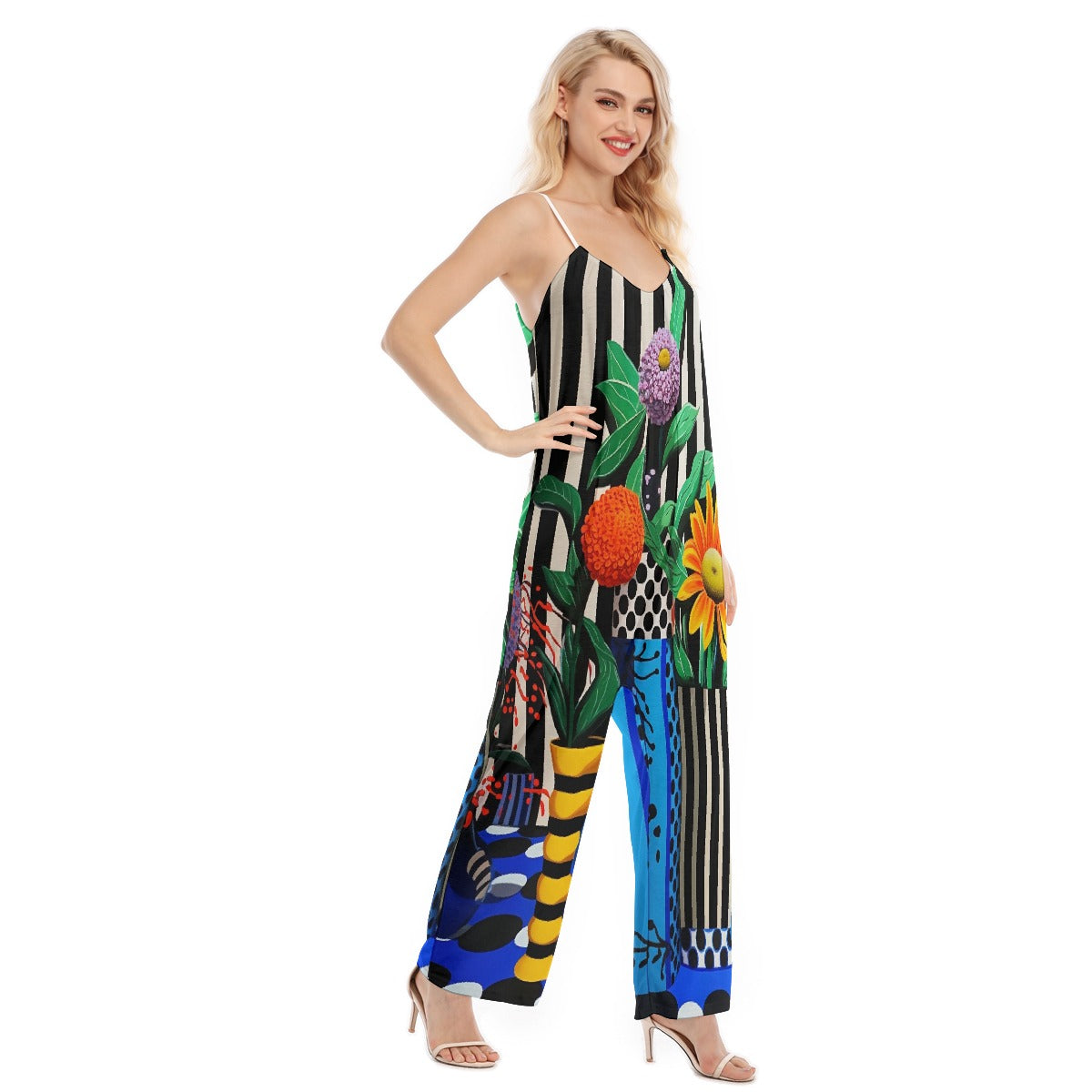 All-Over Print Women's Loose Cami Jumpsuit