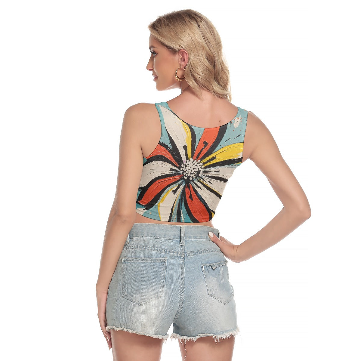 All-Over Print Women's Sport Crop Tank Top