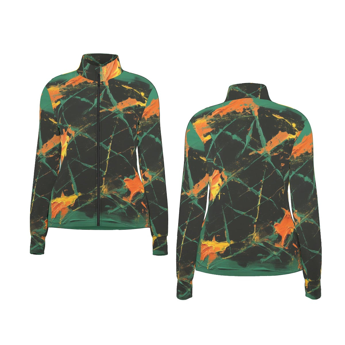 All-Over Print Women's Long Sleeve Thumbhole Jacket