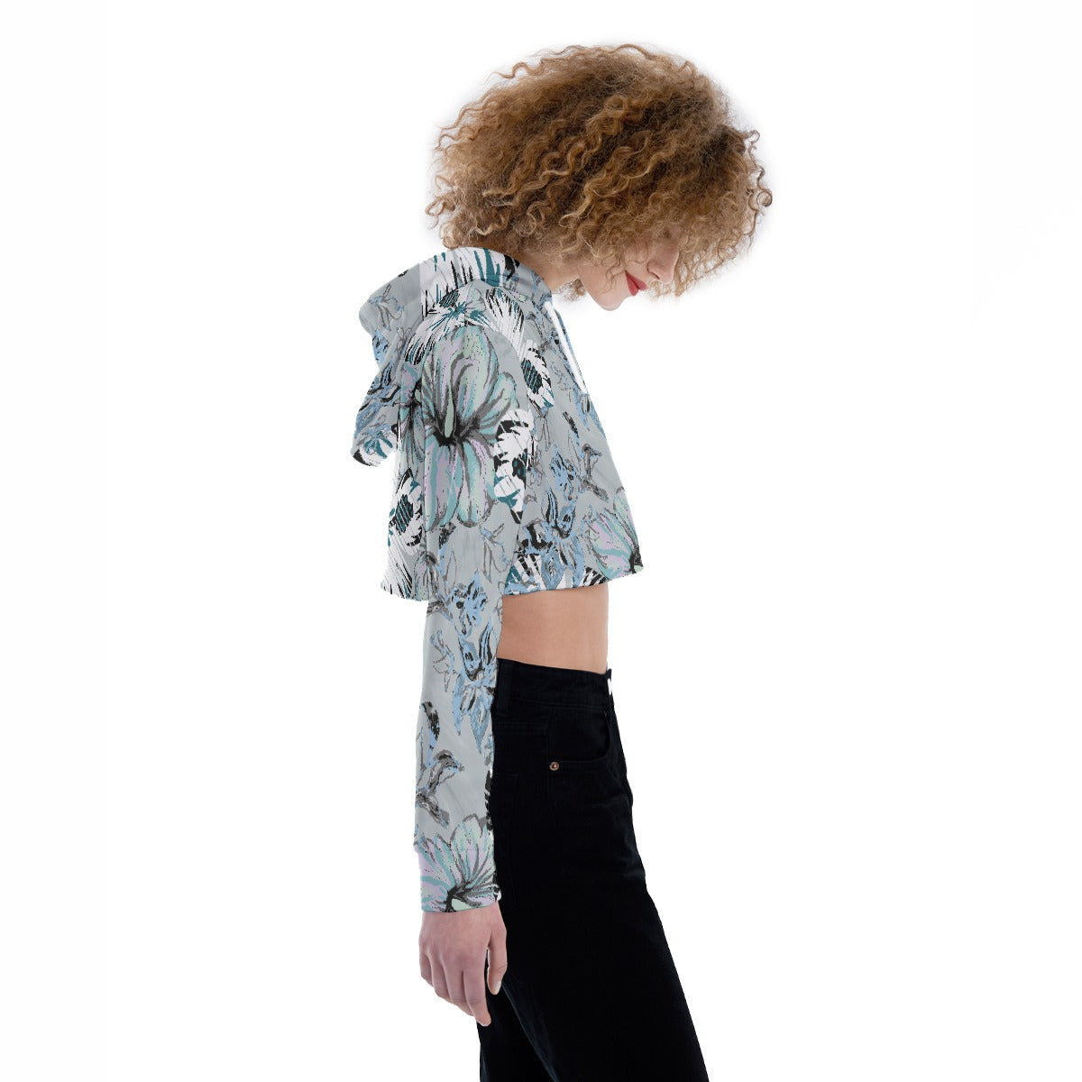 All-Over Print Women's Crop Top Hoodie