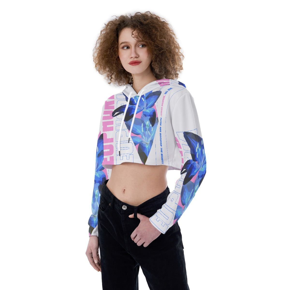 All-Over Print Women's Crop Top Hoodie