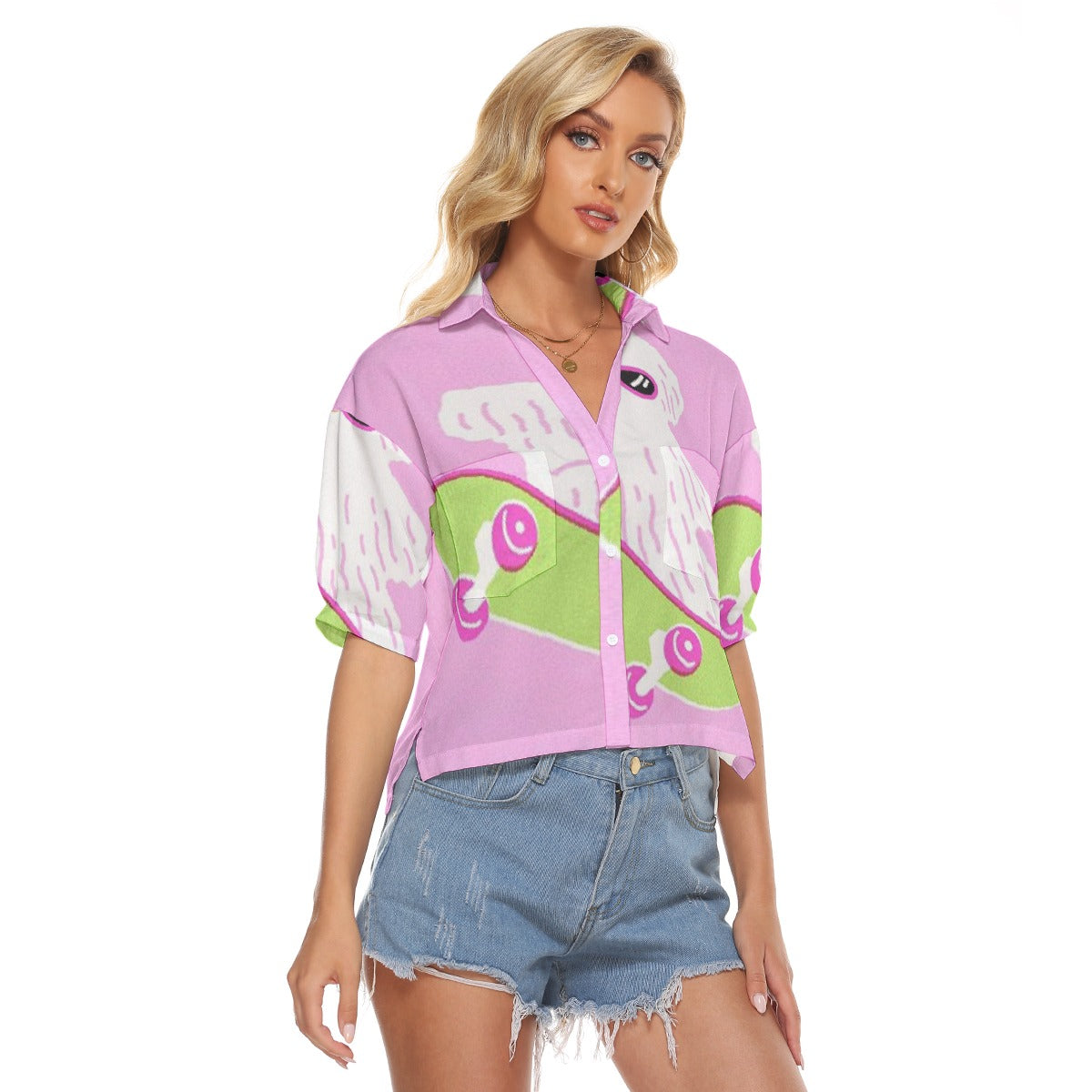 All-Over Print Women's V-neck Shirts