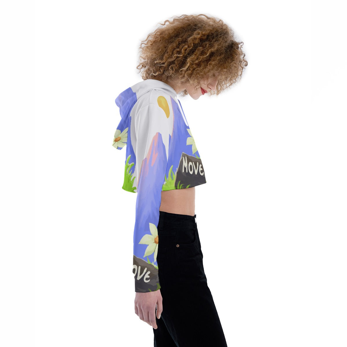 All-Over Print Women's Crop Top Hoodie