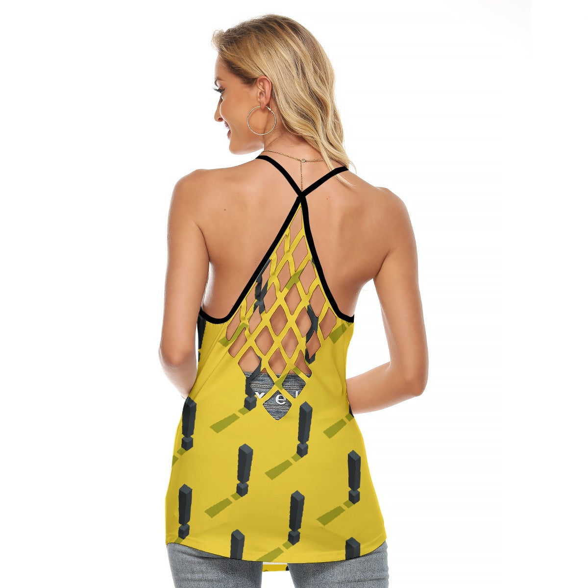All-Over Print Women's Criss-Cross Open Back Tank Top