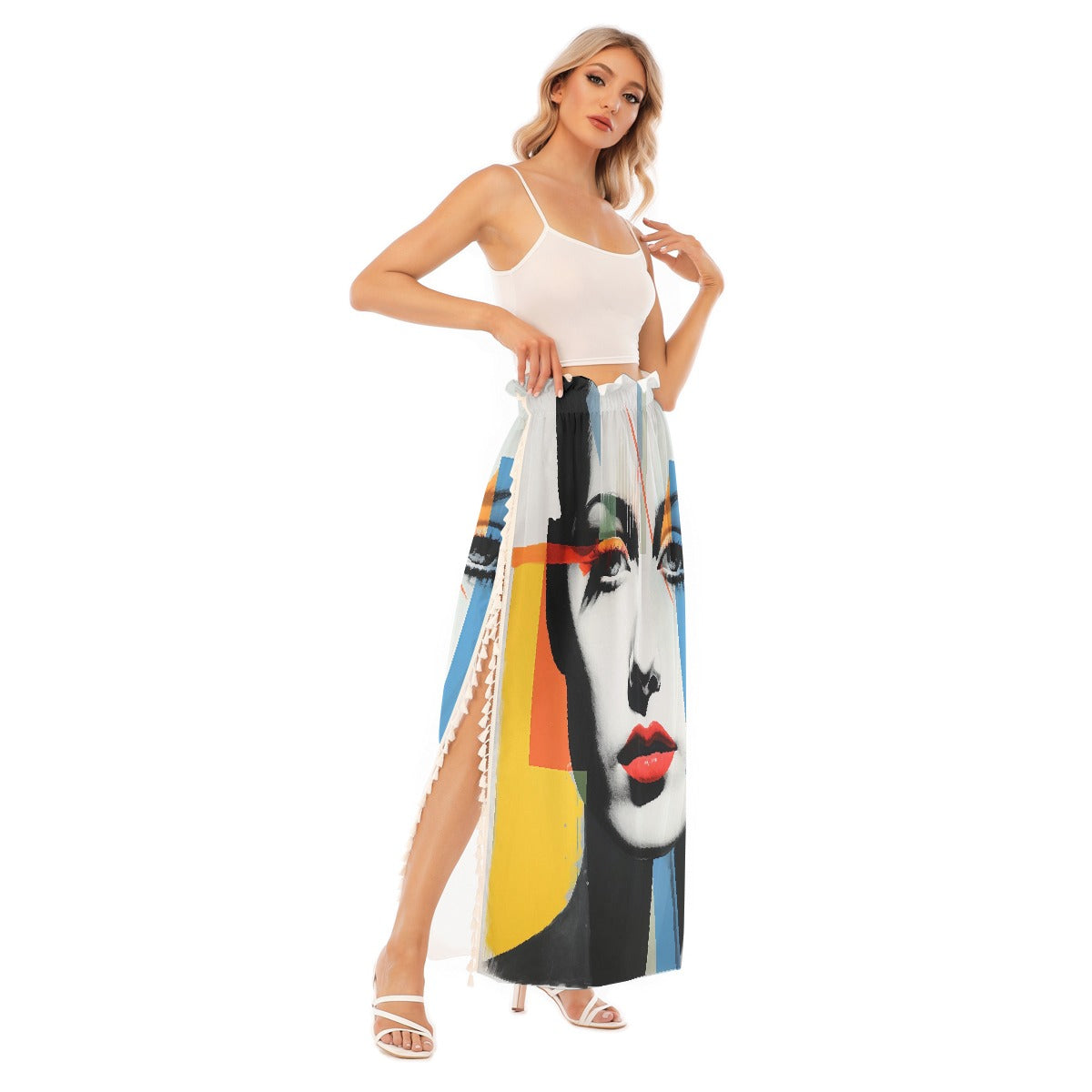 All-Over Print Women's Side Split Skirt
