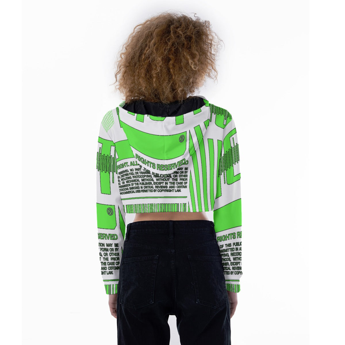 All-Over Print Women's Crop Top Hoodie