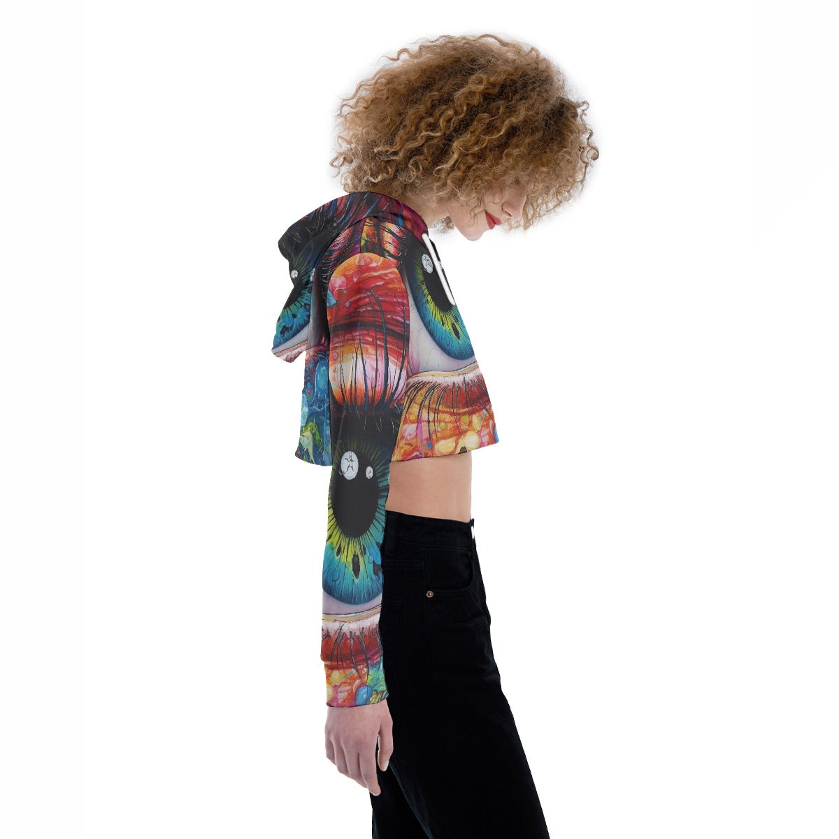 All-Over Print Women's Crop Top Hoodie