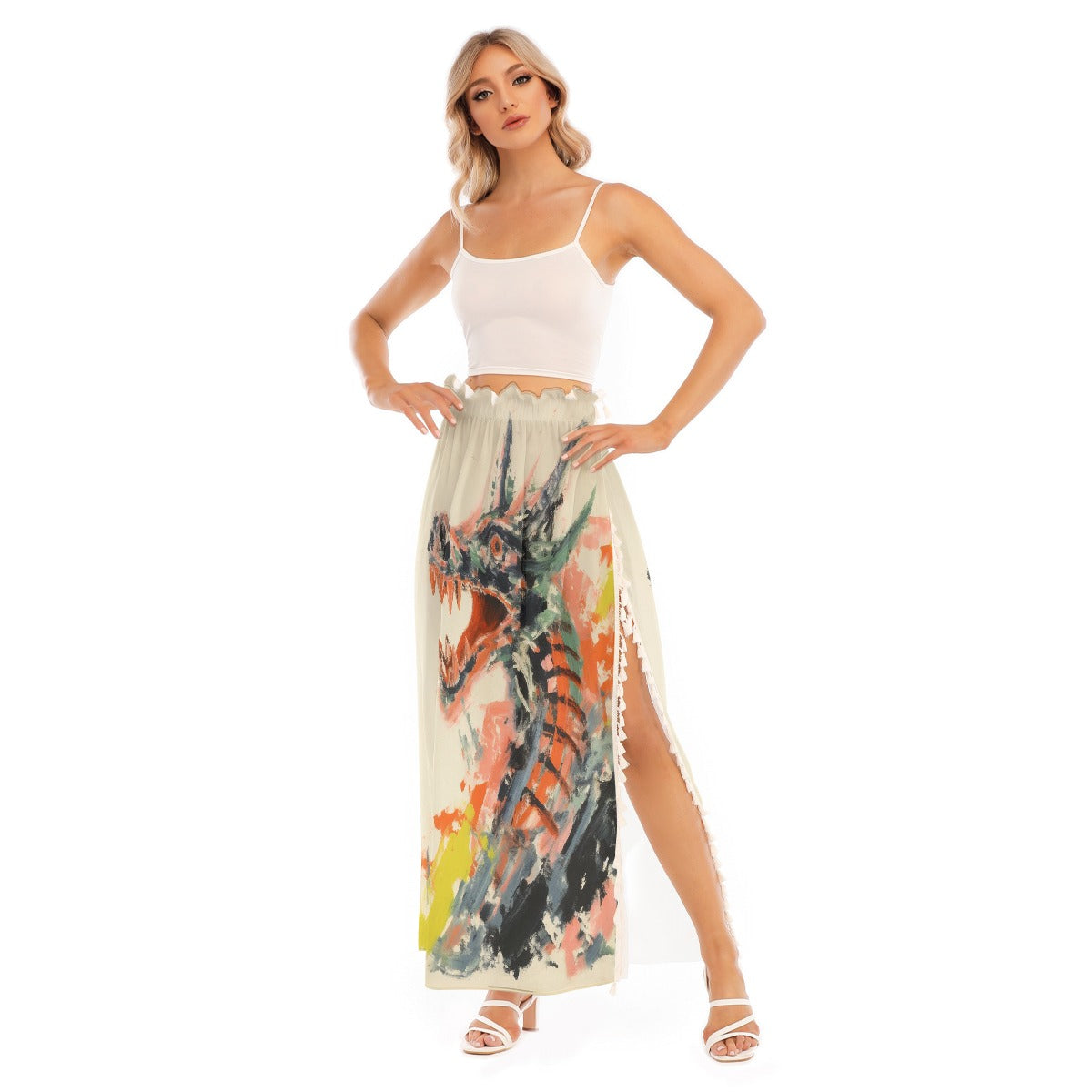 All-Over Print Women's Side Split Skirt