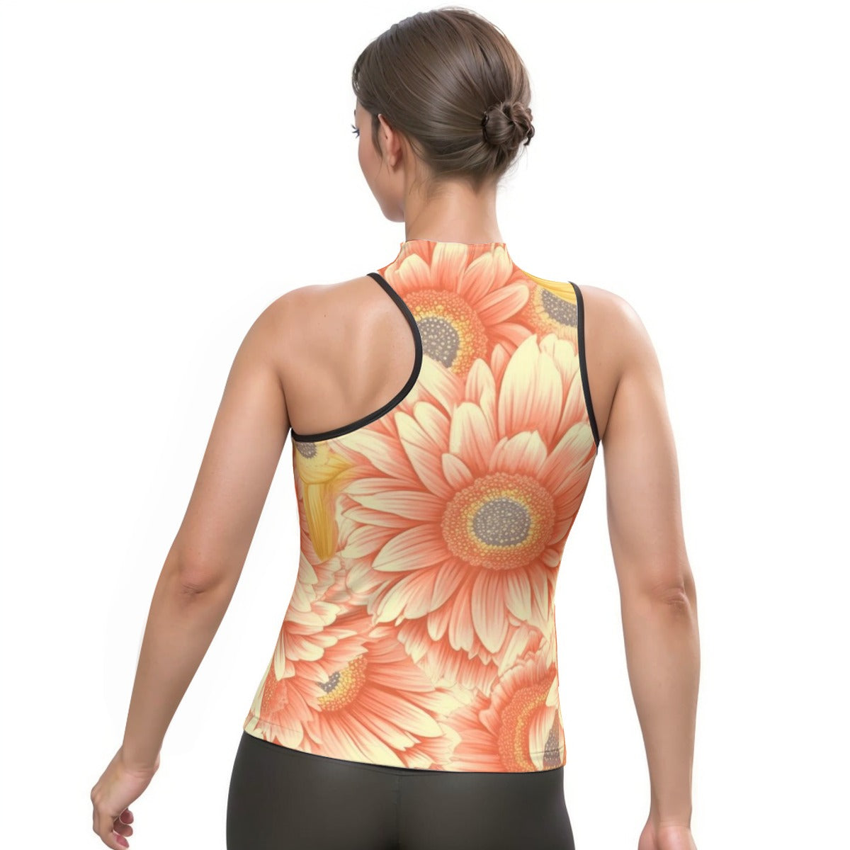 All-Over Print Women's Halter Sleeveless Asymmetrical Tank Top