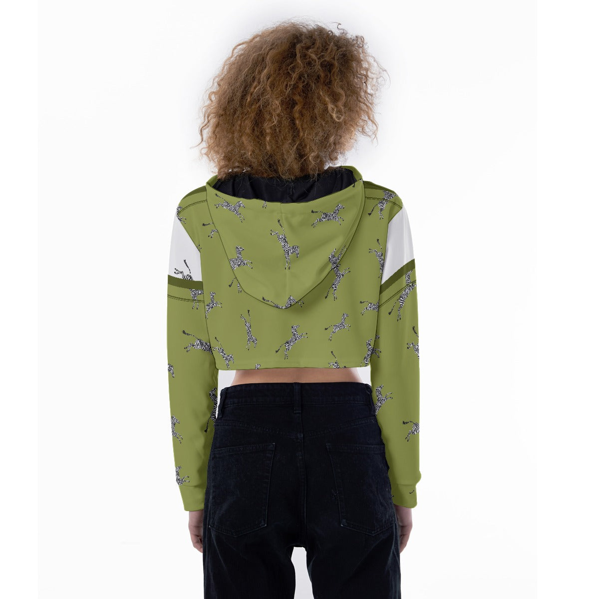 All-Over Print Women's Crop Top Hoodie