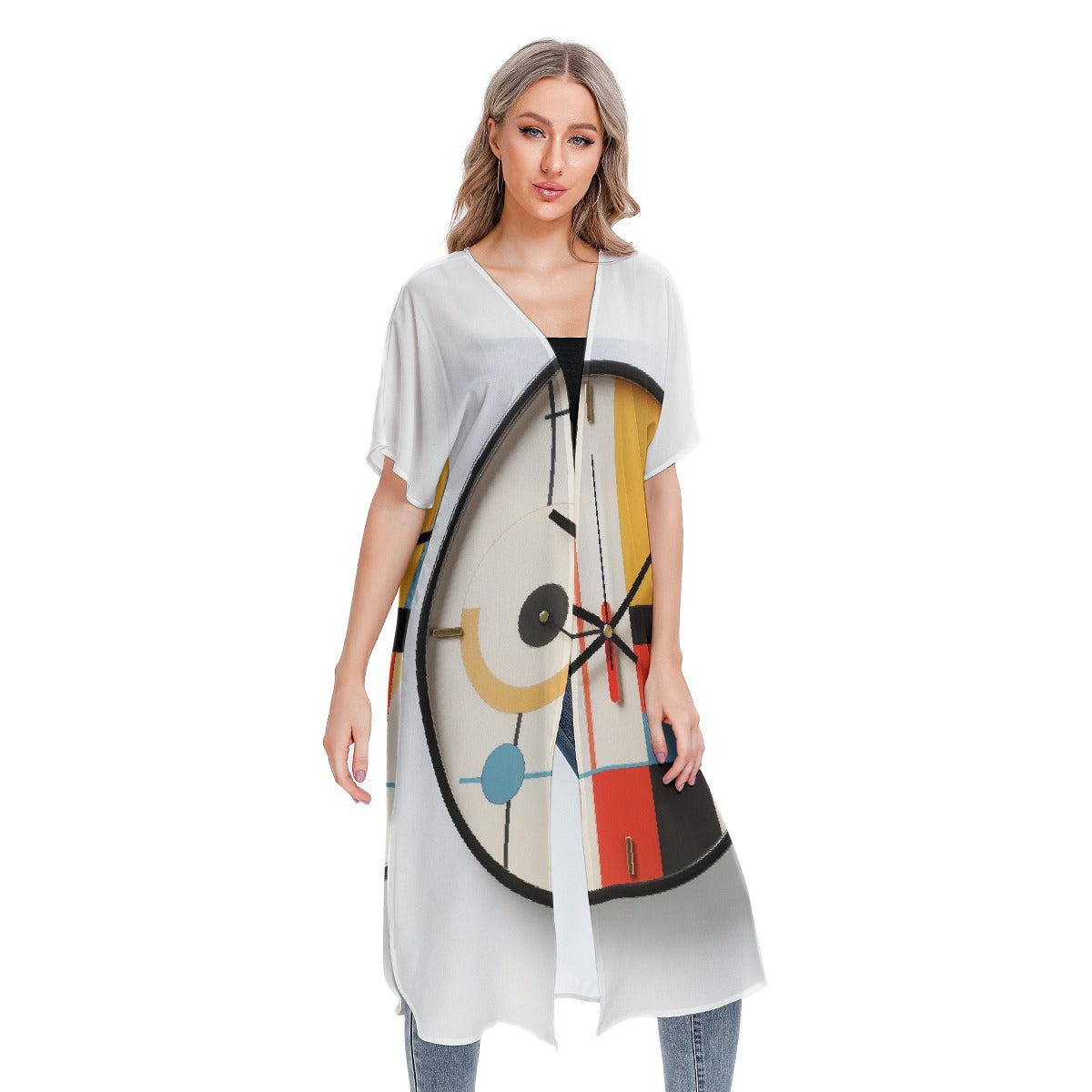 All-Over Print Women's Short Sleeve Cardigan