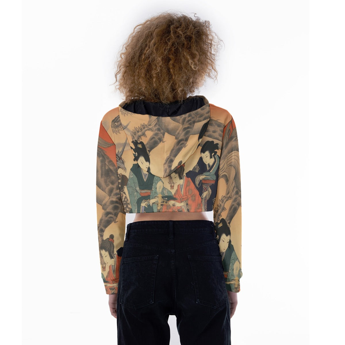 All-Over Print Women's Crop Top Hoodie