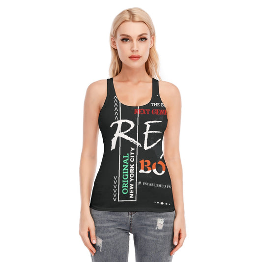 All-Over Print Women's Racer Vest | 190GSM Cotton