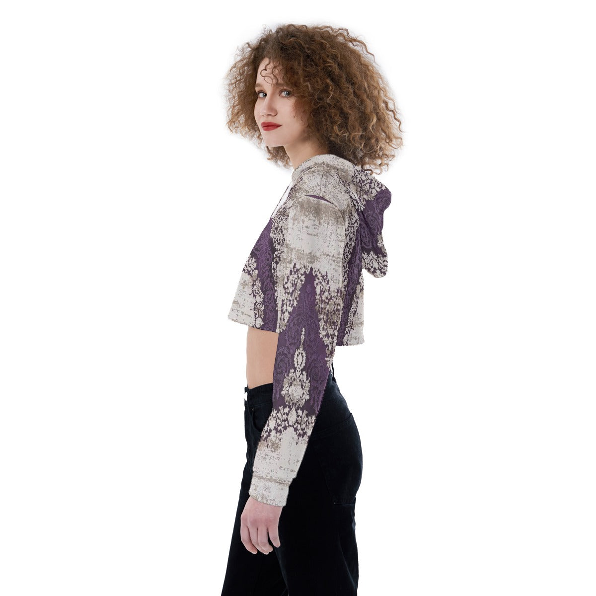 All-Over Print Women's Crop Top Hoodie