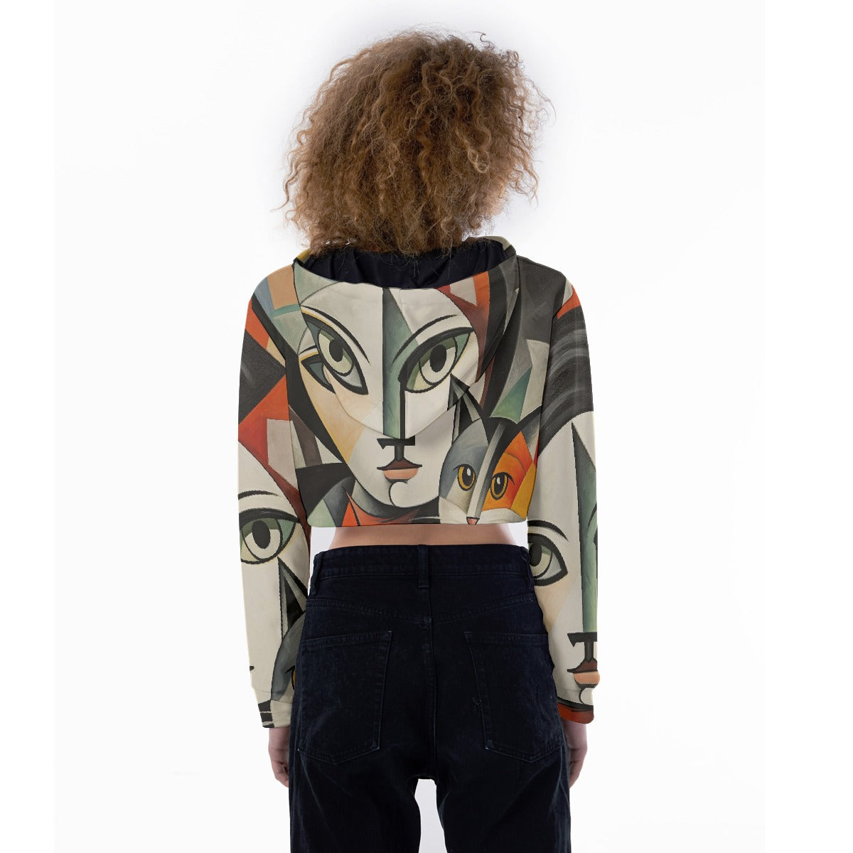 All-Over Print Women's Crop Top Hoodie