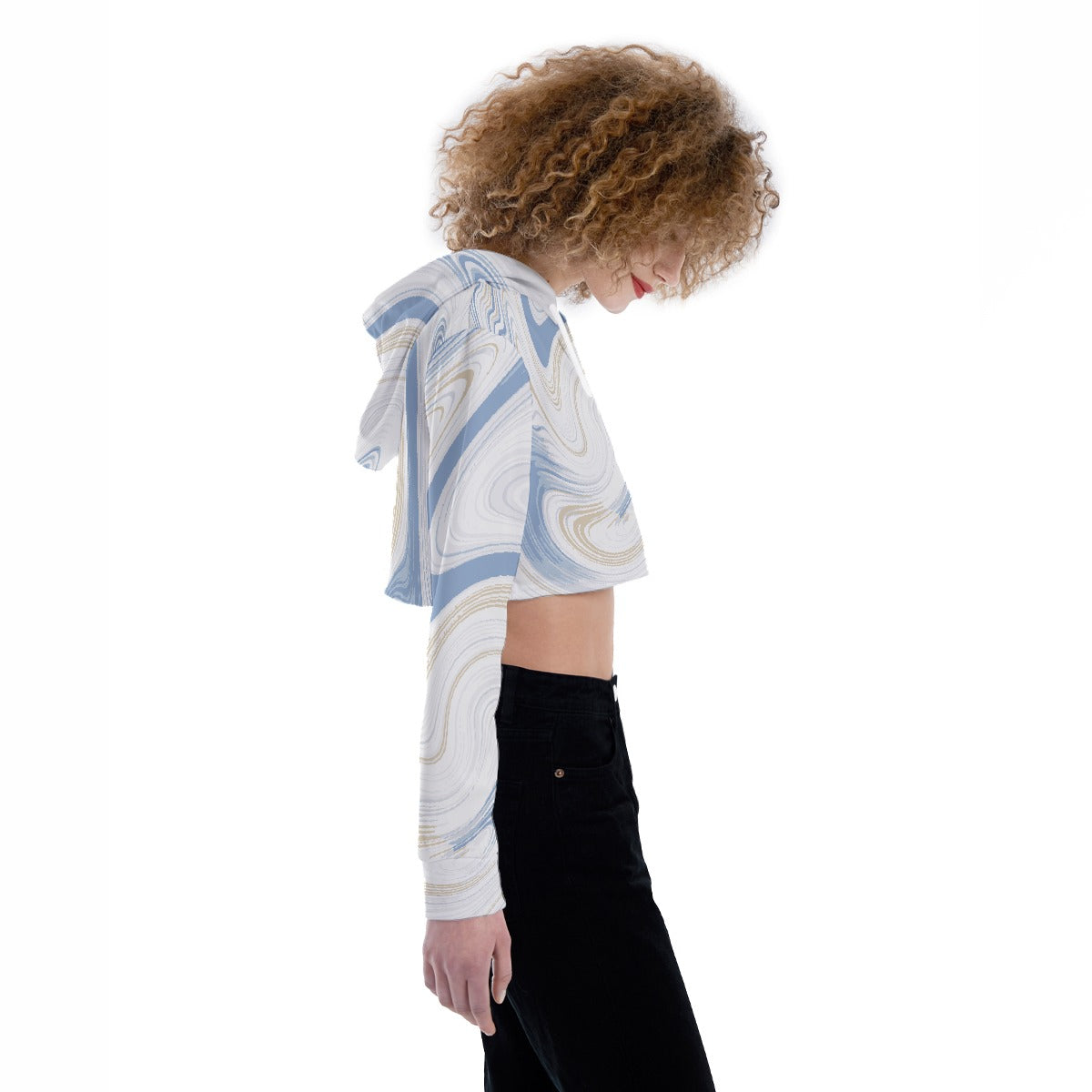 All-Over Print Women's Crop Top Hoodie