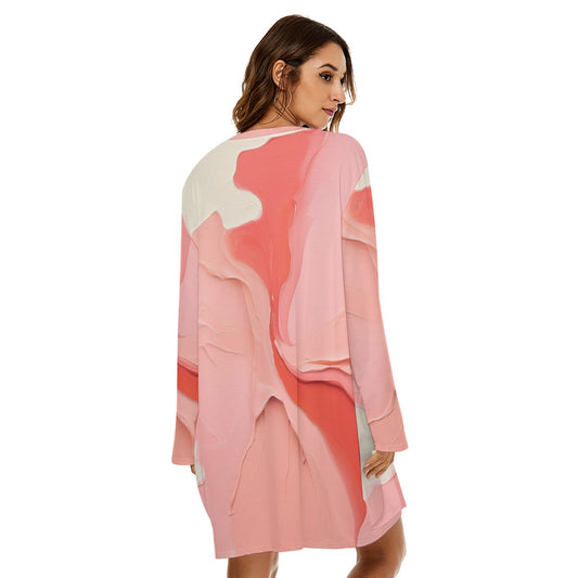 All-Over Print  Women's Loose Crew Neck Dress