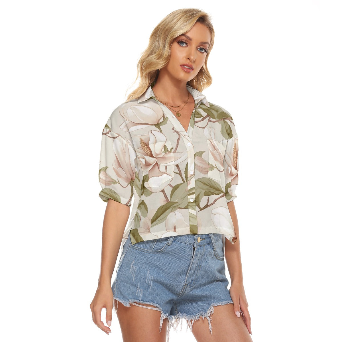 All-Over Print Women's V-neck Shirts