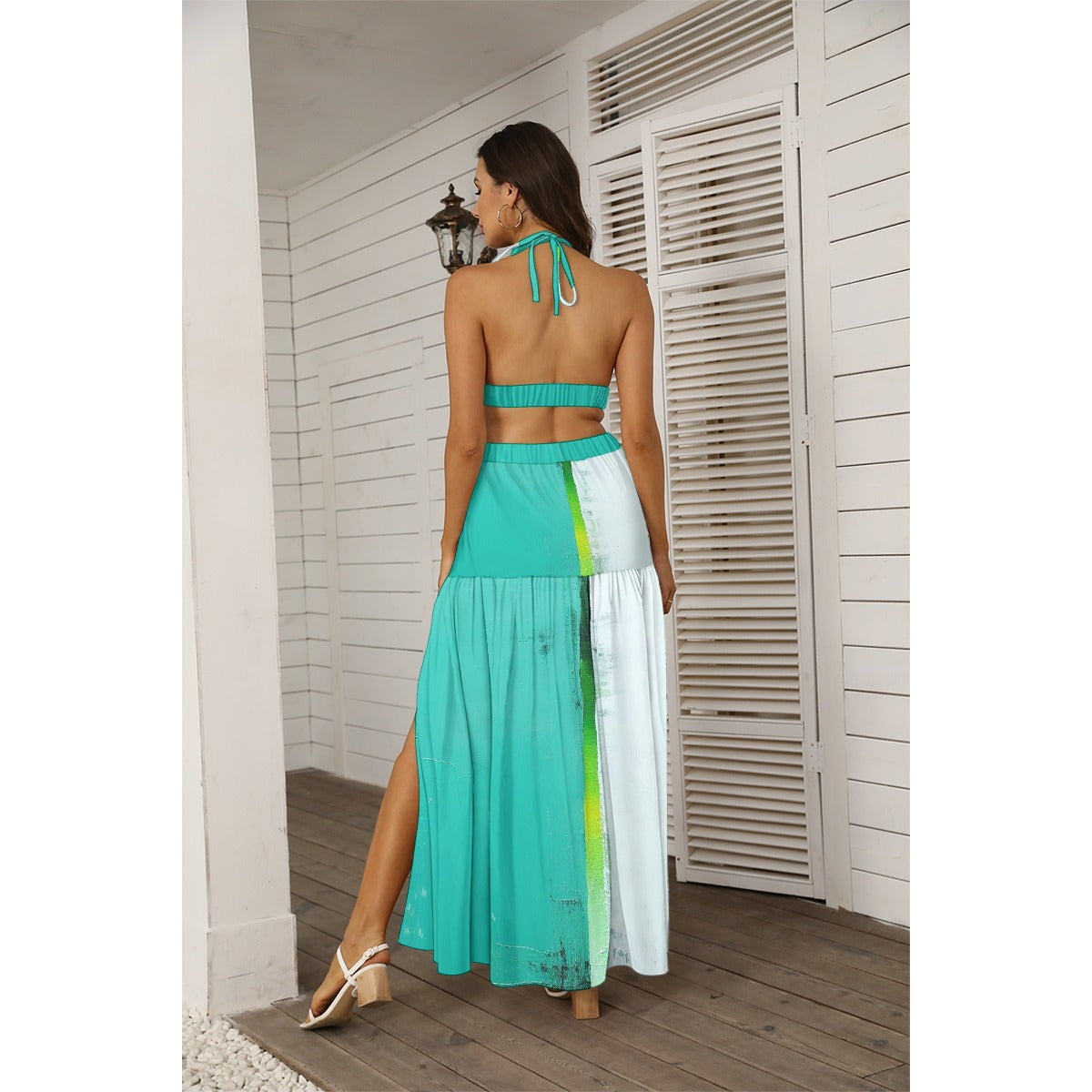 All-Over Print Women's Tie Back Wrap Dress