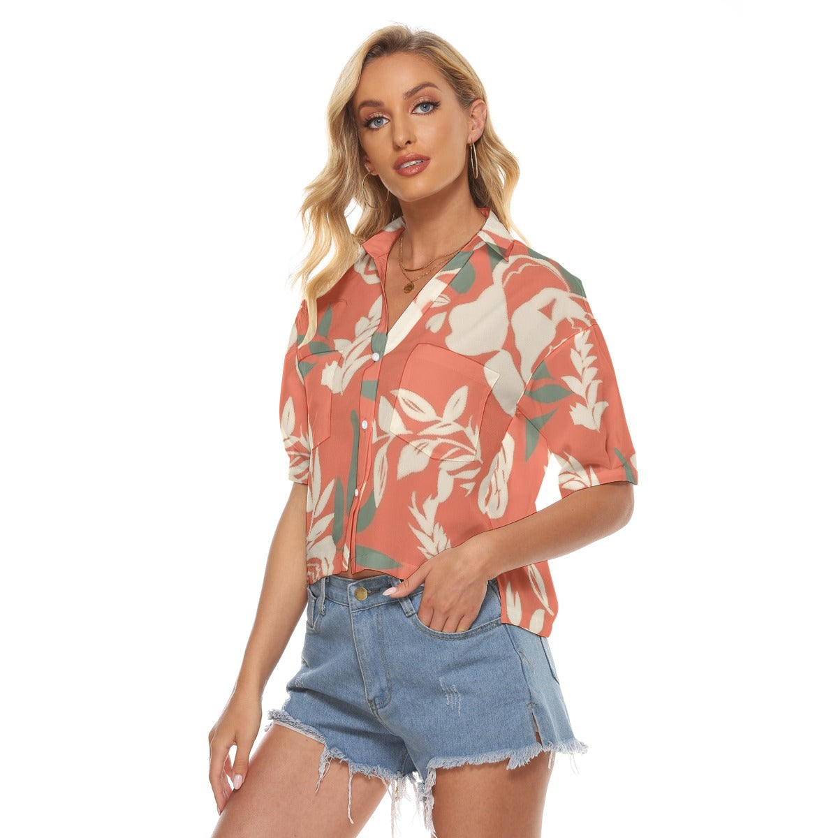 All-Over Print Women's V-neck Shirts