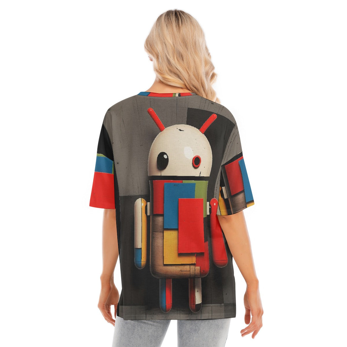 All-Over Print Women's Short Sleeves T-shirt With Hem Split