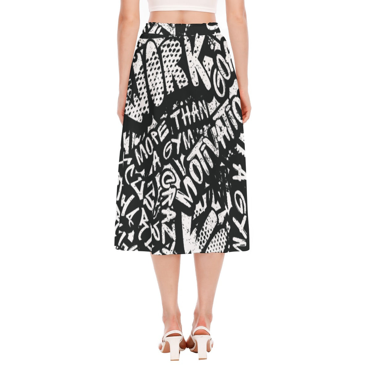 All-Over Print Women's Long Section Chiffon Skirt