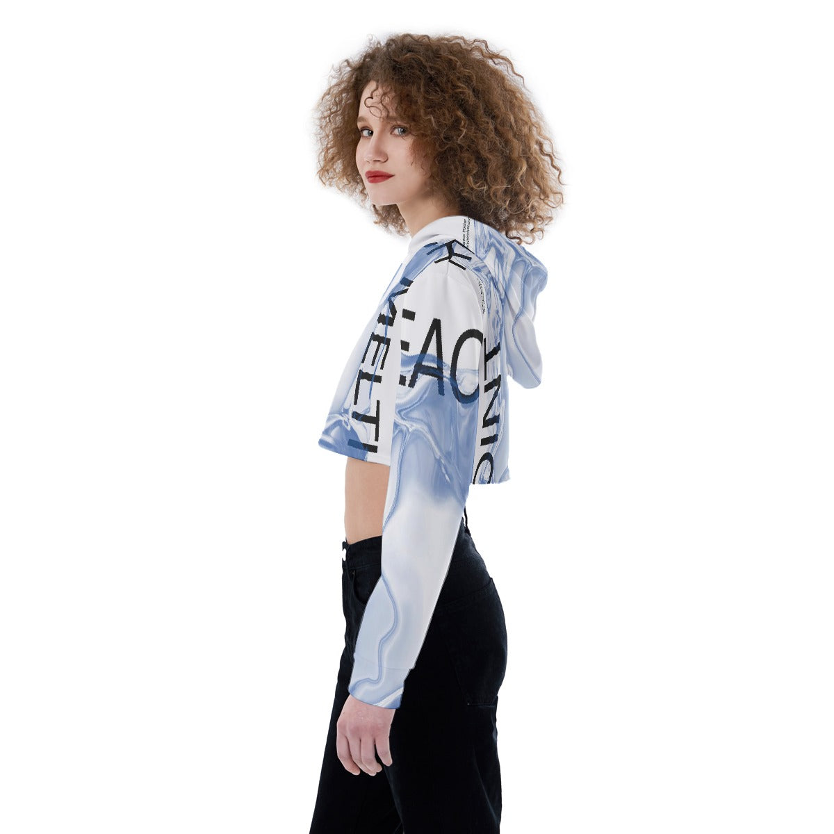All-Over Print Women's Crop Top Hoodie