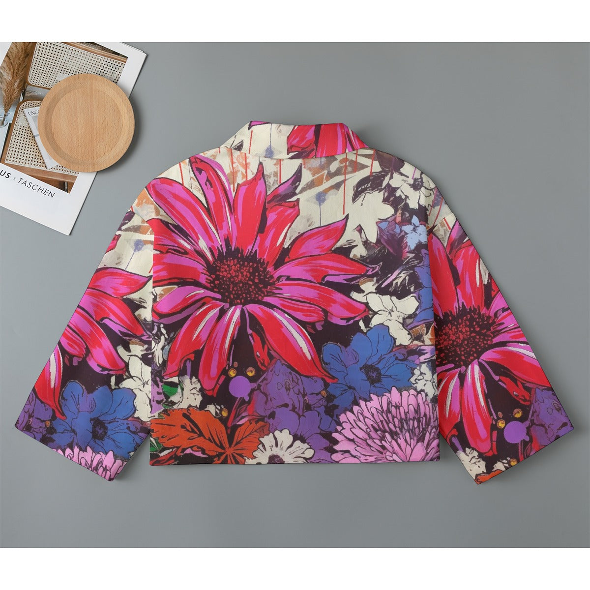 All-Over Print Women's Cropped Jacket | 245GSM Cotton