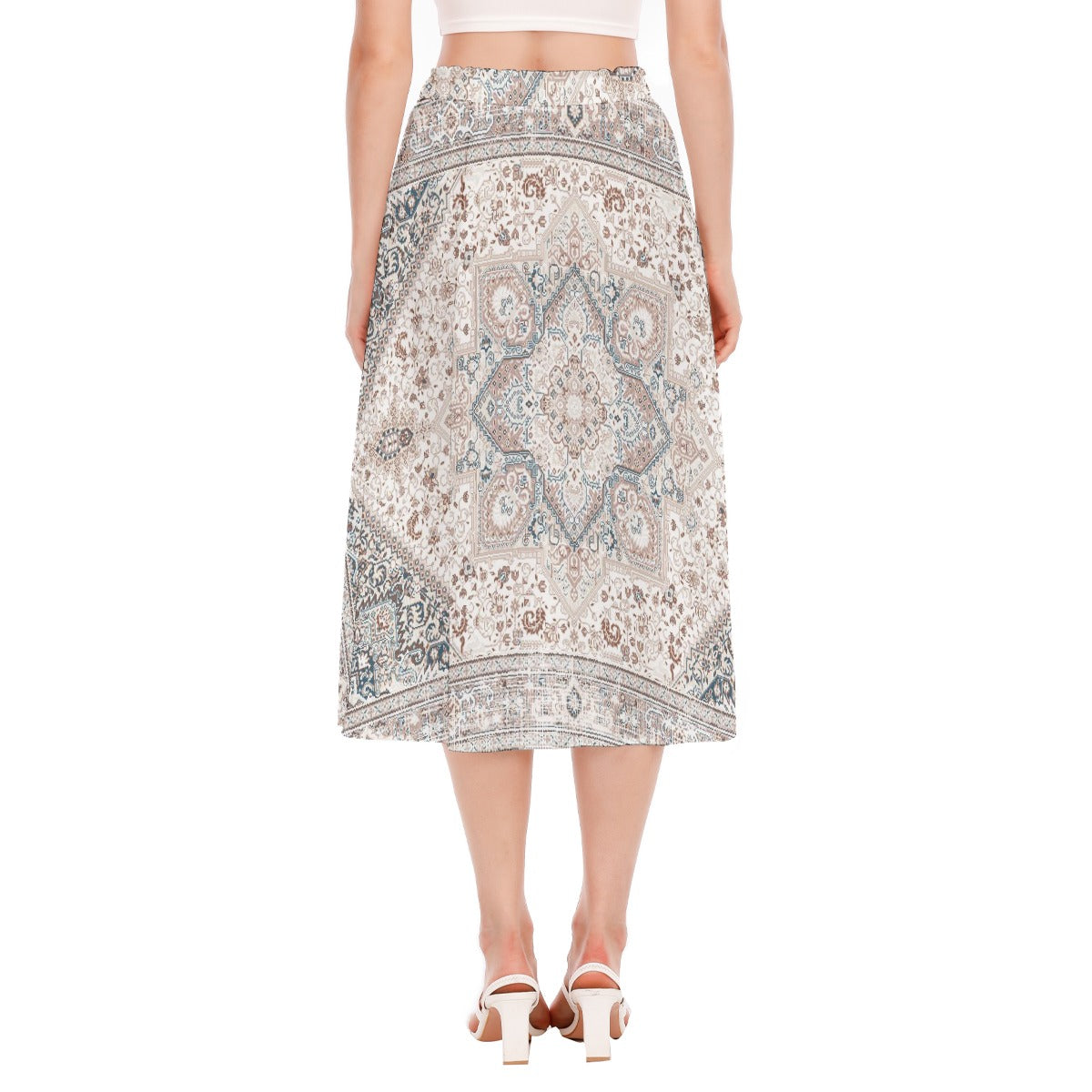 All-Over Print Women's Long Section Chiffon Skirt