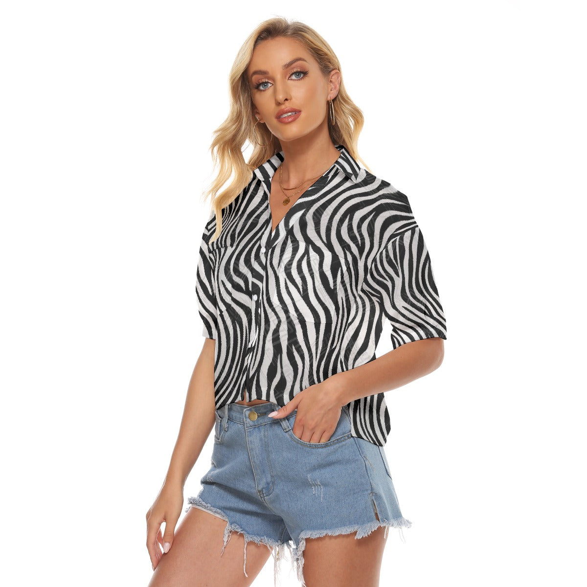 All-Over Print Women's V-neck Shirts
