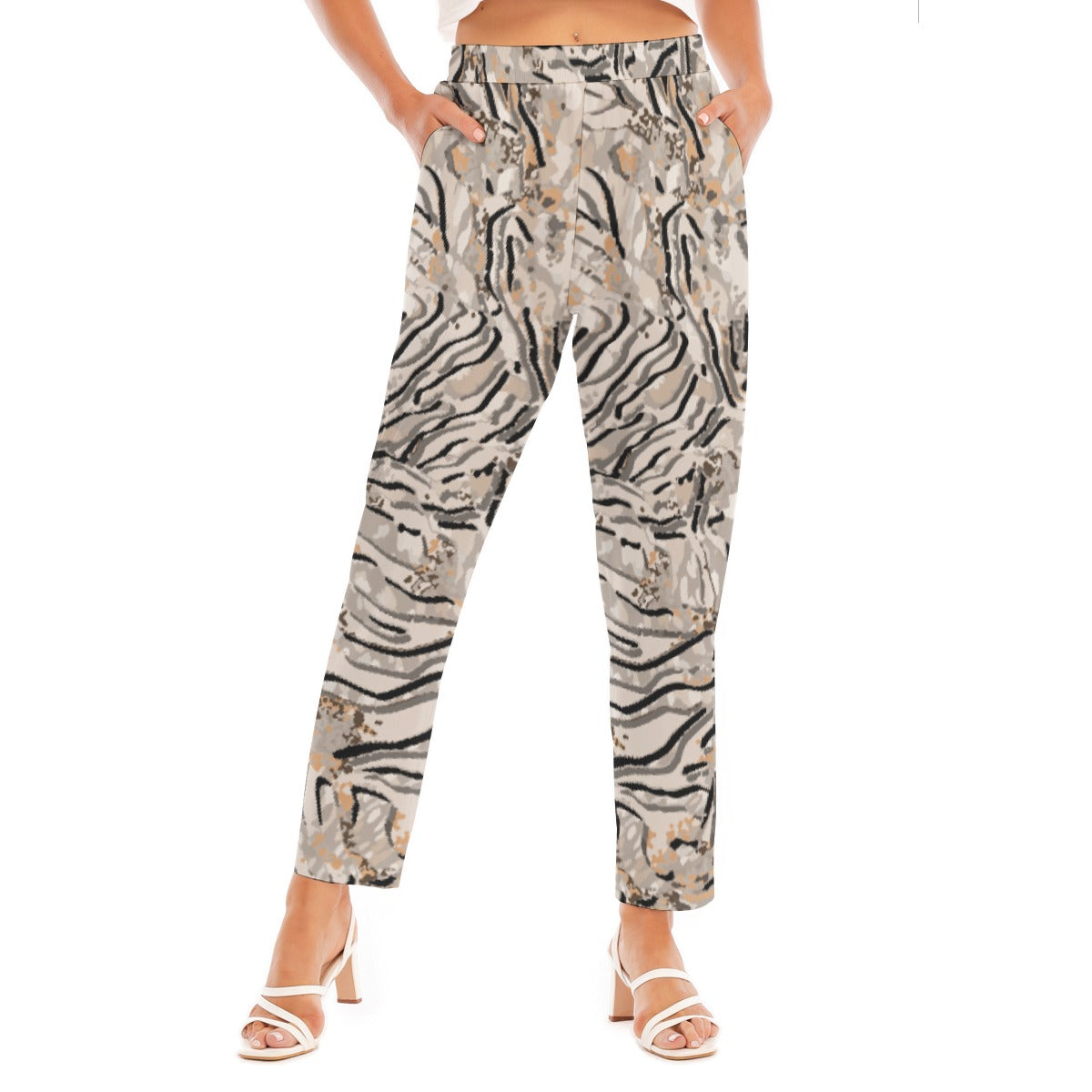 All-Over Print Women's Loose Straight-leg Pants
