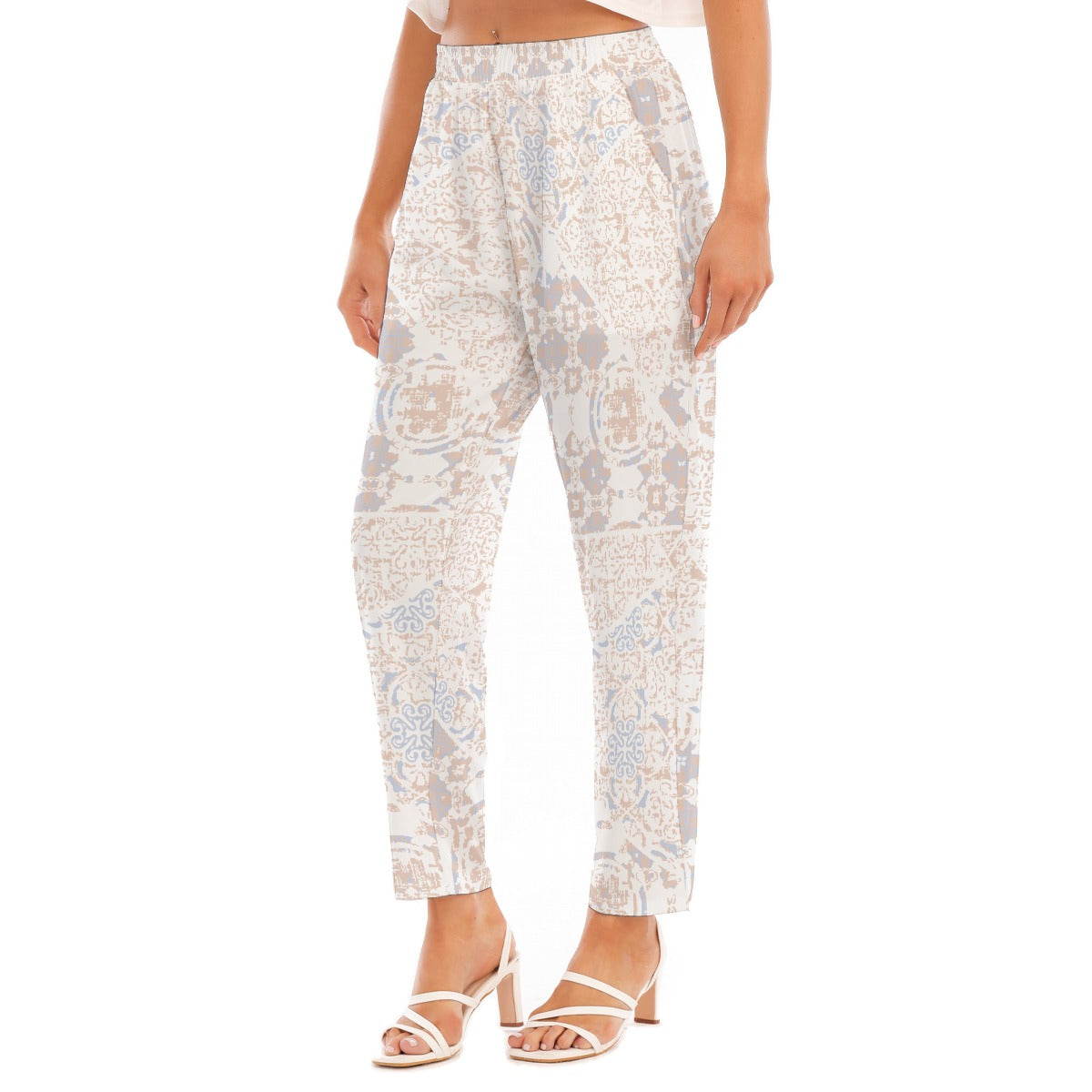 All-Over Print Women's Loose Straight-leg Pants