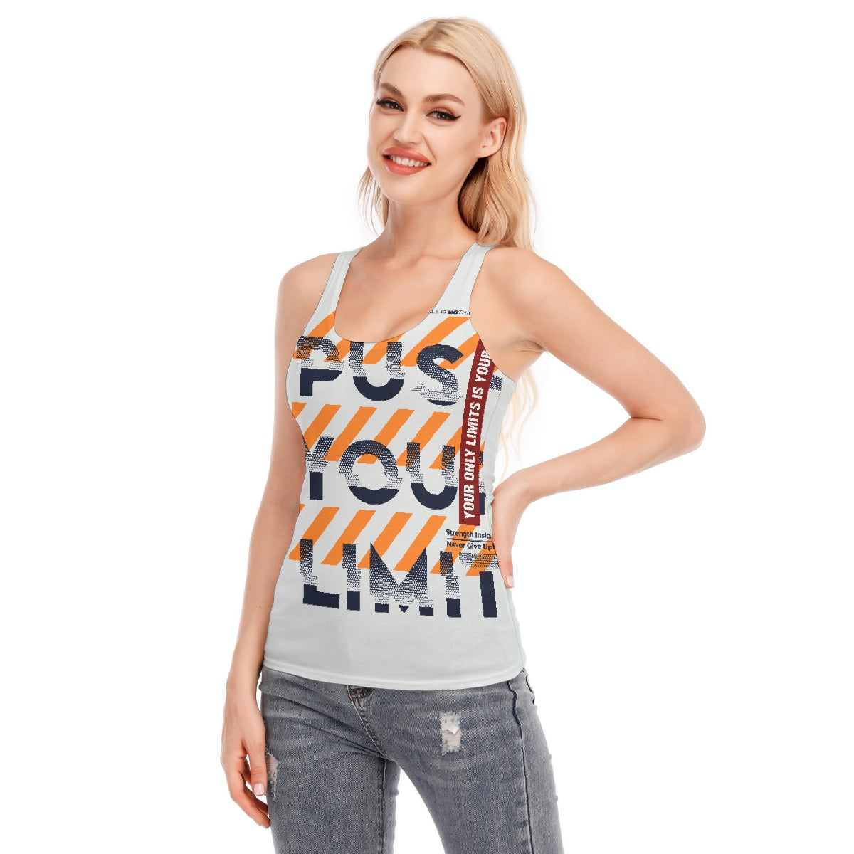 All-Over Print Women's Racer Vest | 190GSM Cotton