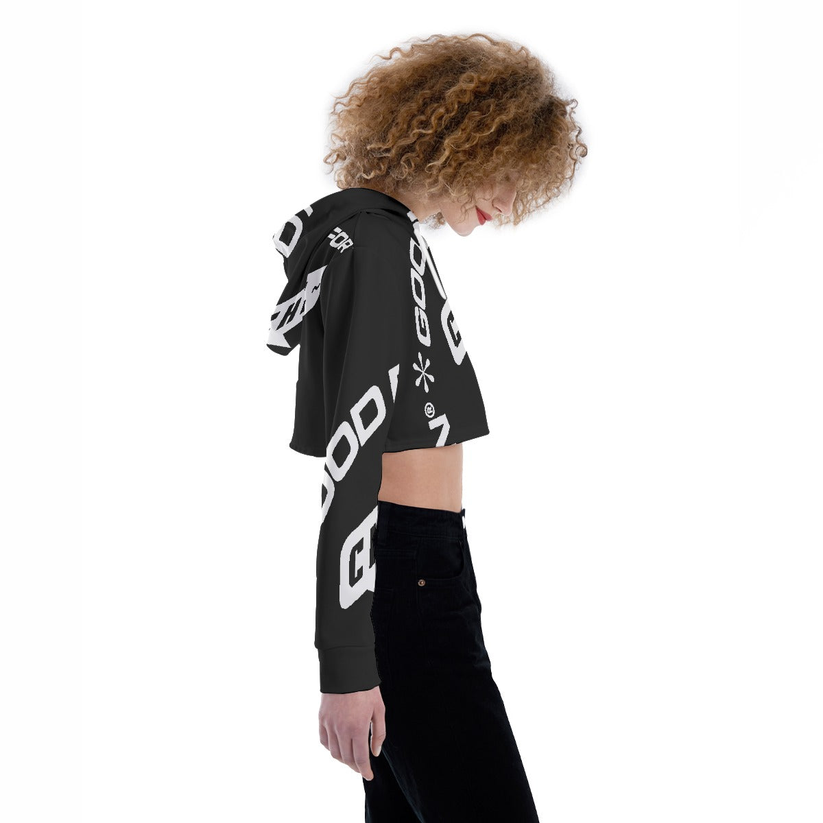 All-Over Print Women's Crop Top Hoodie